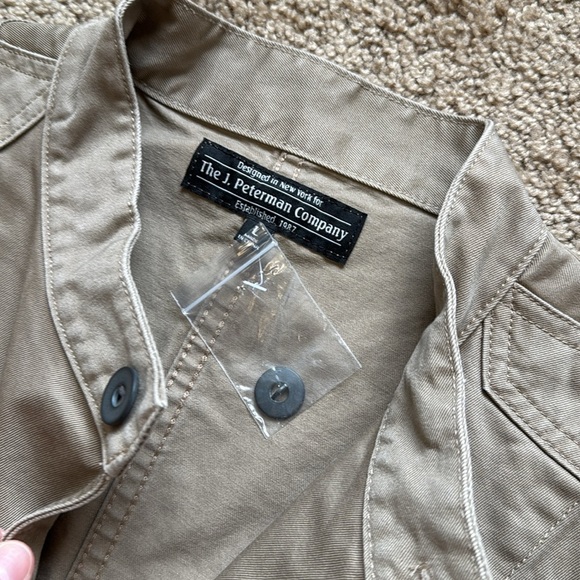 NEW J.Peterman Company Tan Chore Barn Jacket Safari Cotton Blazer Lightweight - Picture 2 of 9
